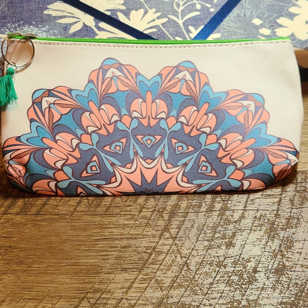 Tribal Print Zip Cosmetic bag
